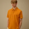 1020 Jersey kortärmad polotröja med halv dragkedja