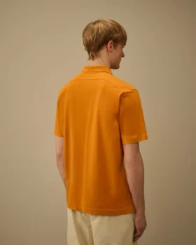 1020 Jersey kortärmad polotröja med halv dragkedja