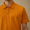 1020 Jersey kortärmad polotröja med halv dragkedja