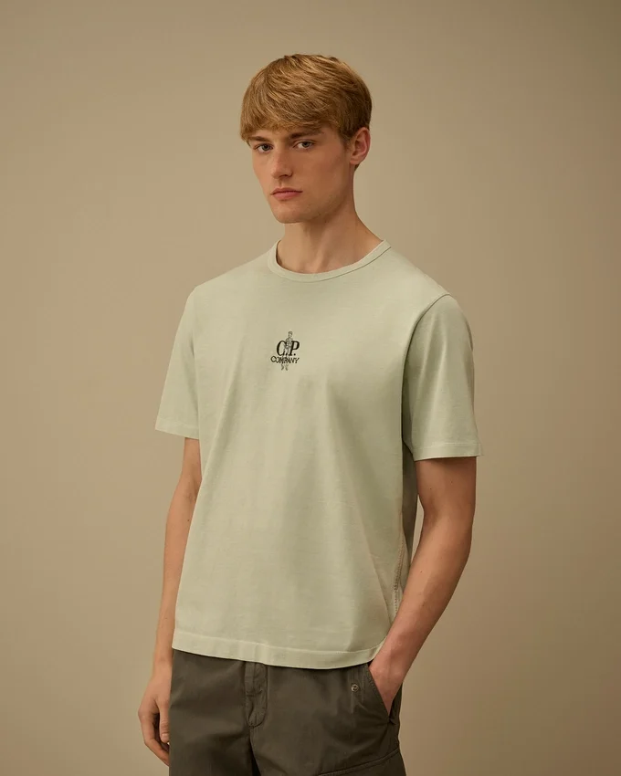 1020 Jersey kortärmad T-shirt med broderi