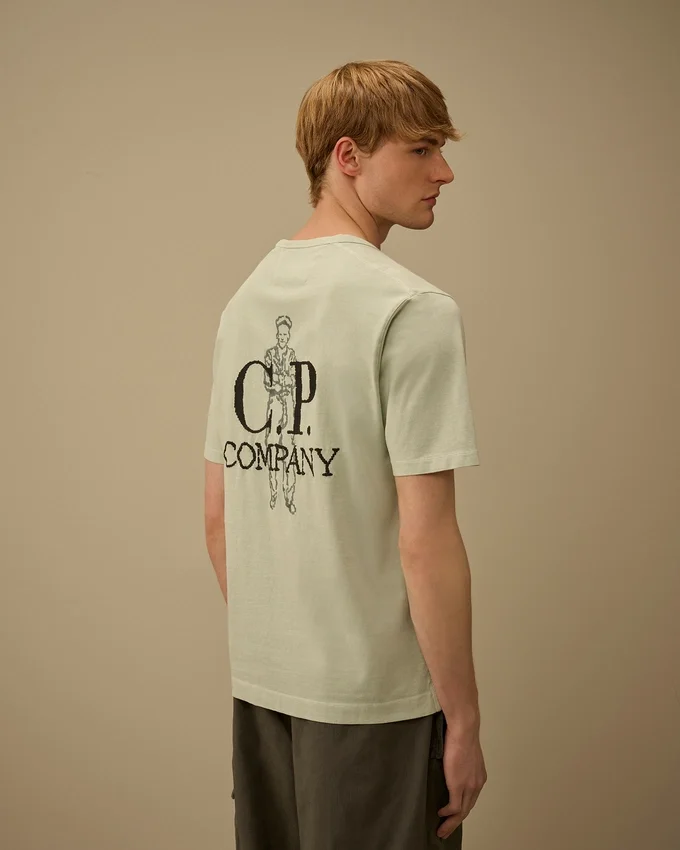 1020 Jersey kortärmad T-shirt med broderi