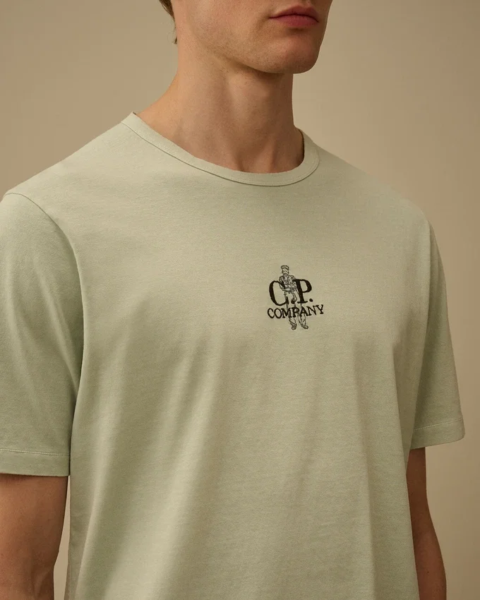 1020 Jersey kortärmad T-shirt med broderi