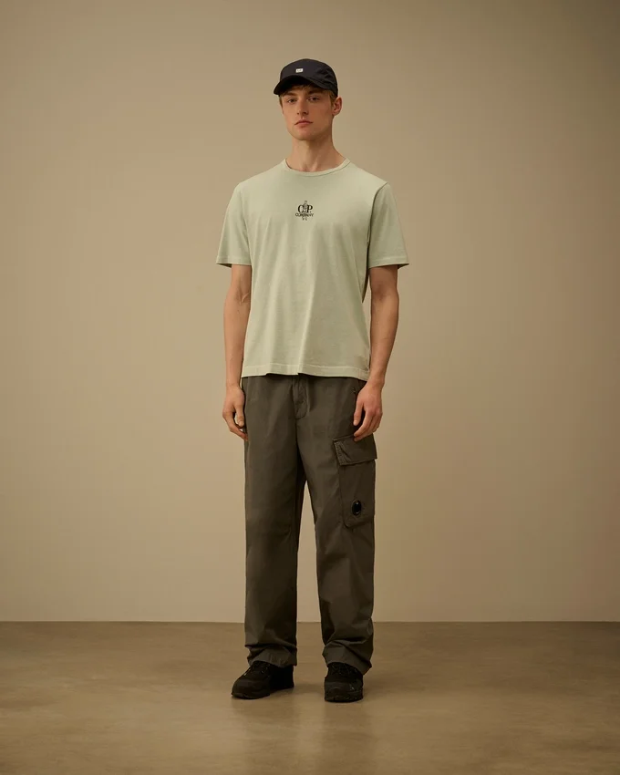 1020 Jersey kortärmad T-shirt med broderi