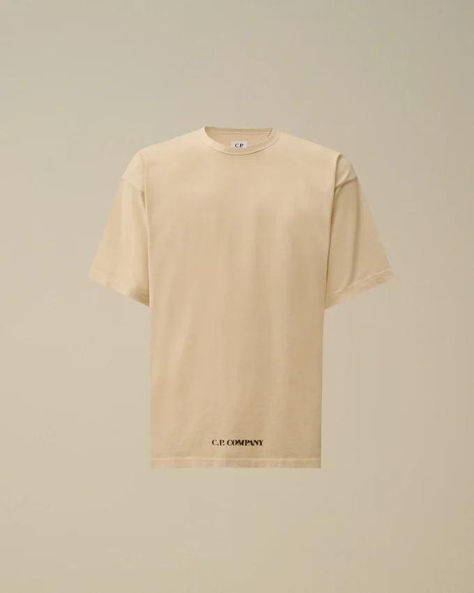 1020 Jersey kortärmad T-shirt med stenciltryck