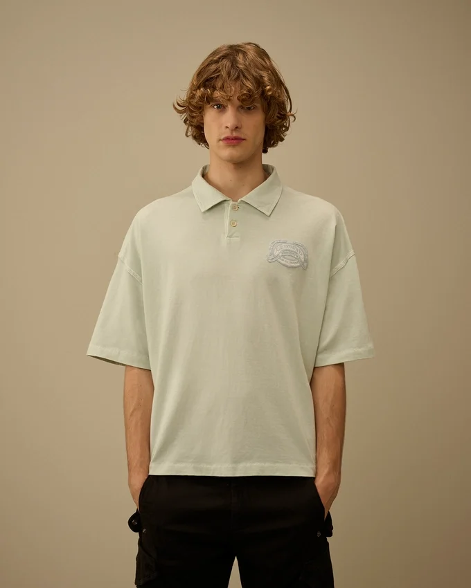 20/1 Jersey kortärmad boxig logopolo