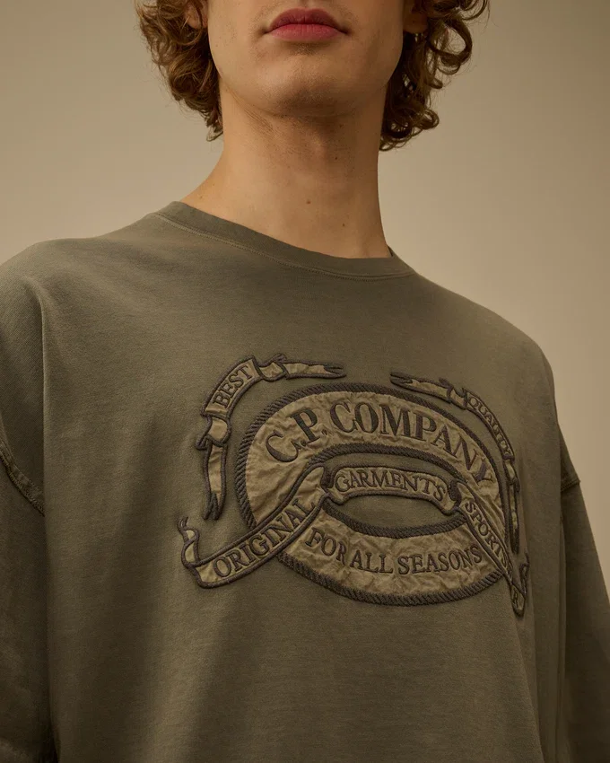 20/1 jersey-skjorta med korta ärmar, boxig passform och logotyp