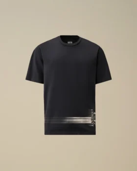 24/1 jersey-skjorta med korta ärmar och logotyp nedtill