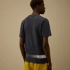 24/1 jersey-skjorta med korta ärmar och logotyp nedtill