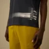 24/1 jersey-skjorta med korta ärmar och logotyp nedtill