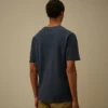 24/1 kortärmad T-shirt i pigmentfärgad piqué