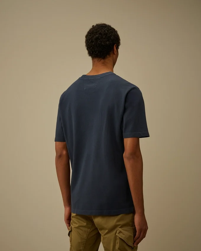 24/1 kortärmad T-shirt i pigmentfärgad piqué