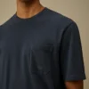 24/1 kortärmad T-shirt i pigmentfärgad piqué