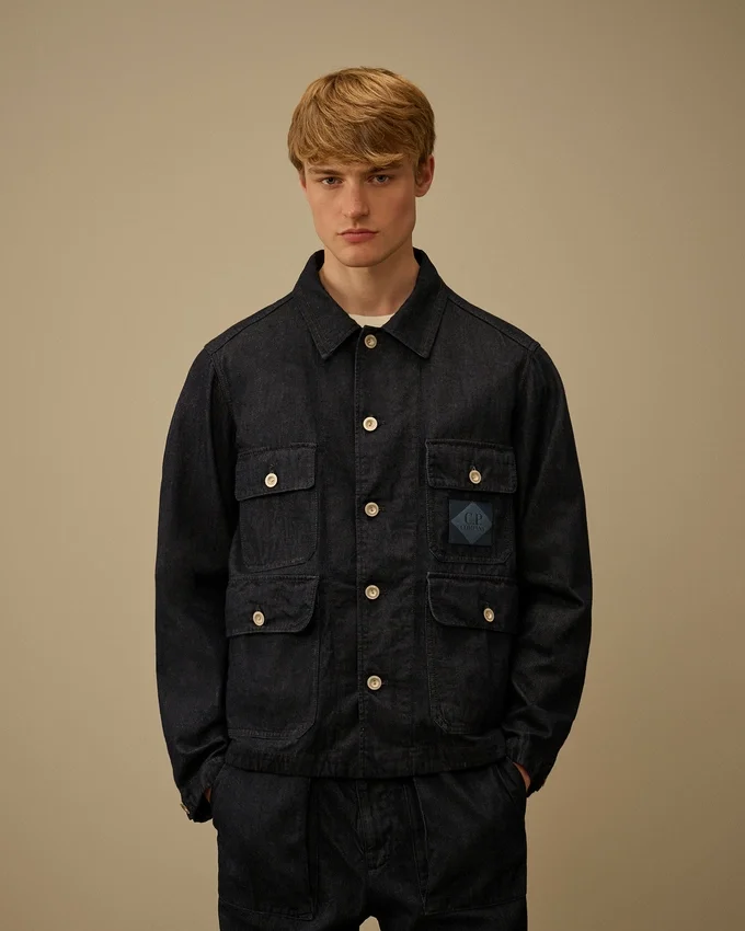 3/1-denimfältjacka