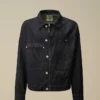 3/1-denimjacka med dragkedja