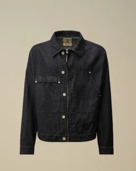 3/1-denimjacka med dragkedja