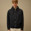 3/1-denimjacka med dragkedja