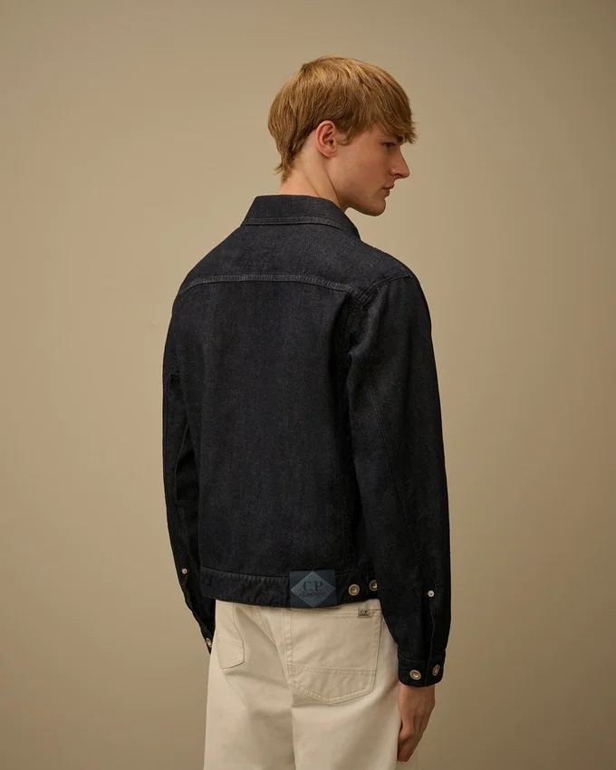 3/1-denimjacka med dragkedja