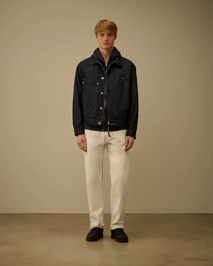 3/1-denimjacka med dragkedja