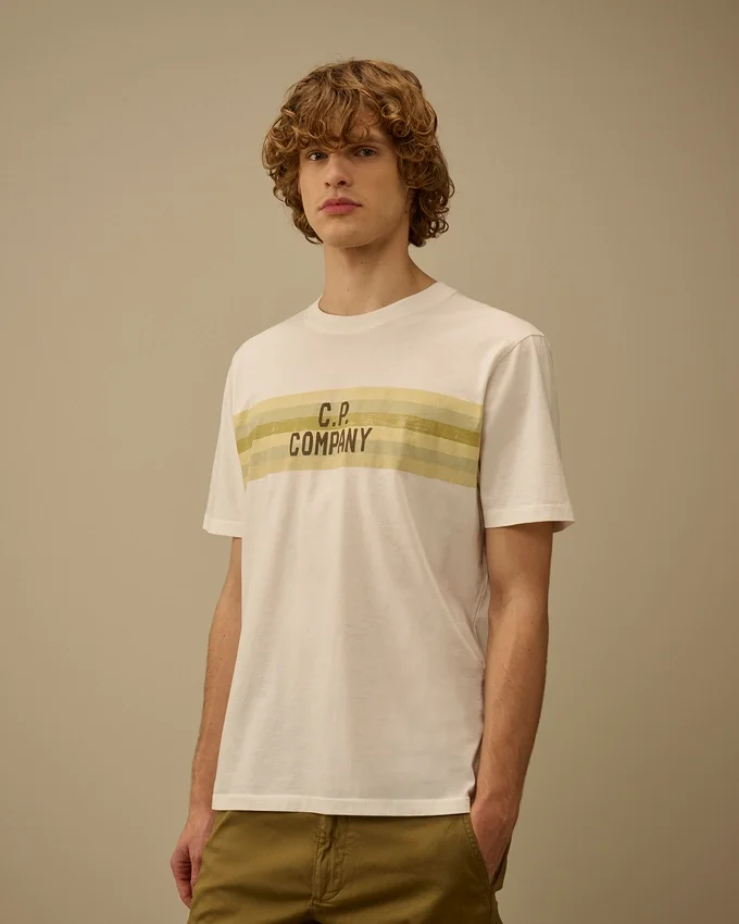 30/1 Jersey kortärmad randig T-shirt