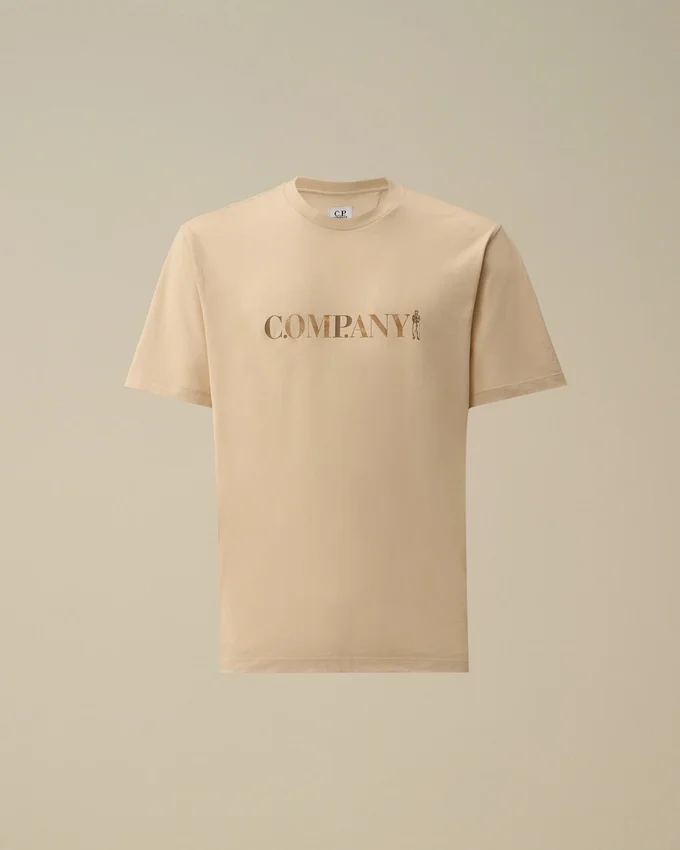 30/1 Jersey kortärmad T-shirt med logotyp på bröstet