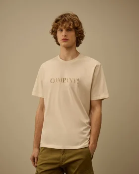 30/1 Jersey kortärmad T-shirt med logotyp på bröstet