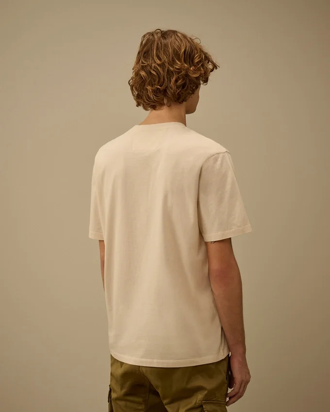 30/1 Jersey kortärmad T-shirt med logotyp på bröstet