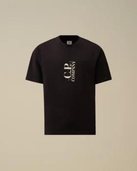 30/1 jersey-skjorta med korta ärmar och tryck