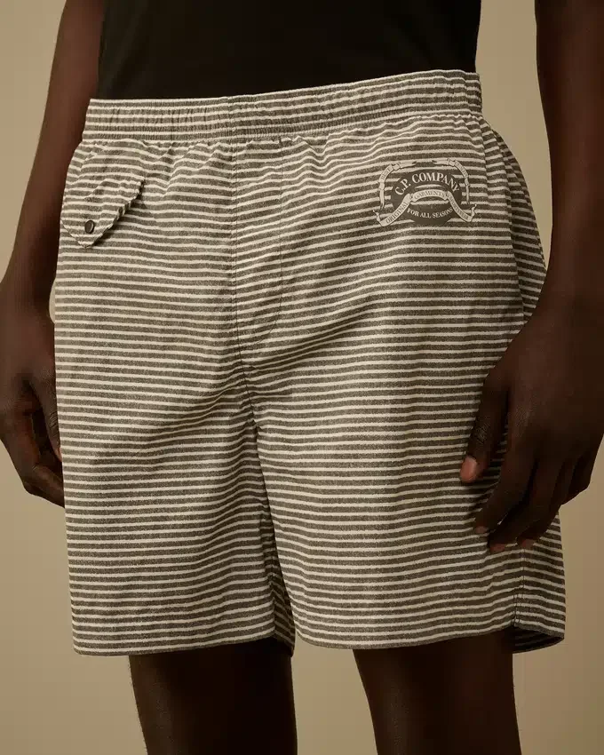Badshorts i tryckt Flatt Nylon