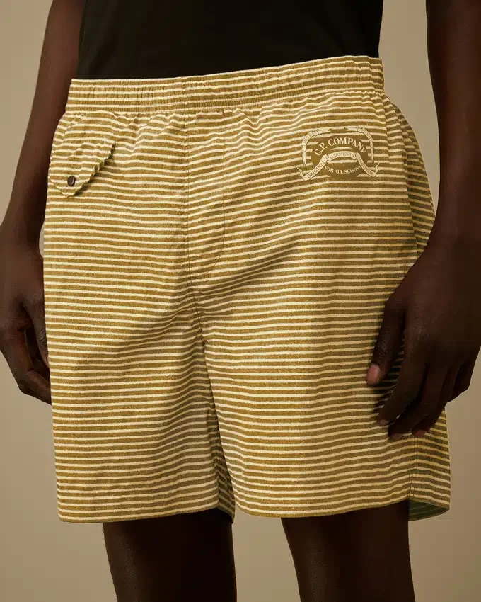 Badshorts i tryckt Flatt Nylon