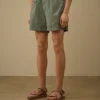 Badshorts med broderad Eco-Chrome R-logotyp