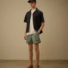 Badshorts med broderad Eco-Chrome R-logotyp
