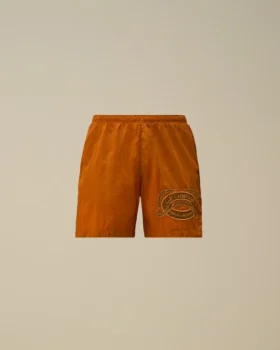 Badshorts med broderat Eco-Chrome-R-motiv