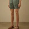 Badshorts med broderat Eco-Chrome-R-motiv