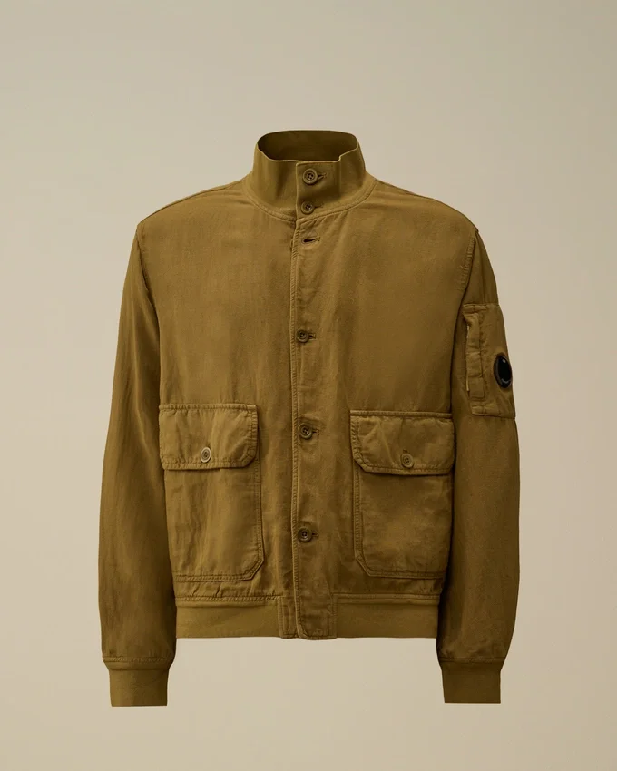 Bomberjacka i brutet twill Lens