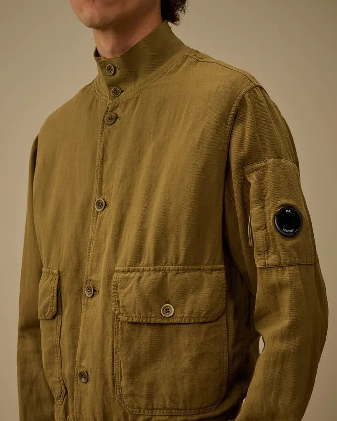 Bomberjacka i brutet twill Lens