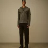 Cargo-byxor i stretch-satin med normal passform