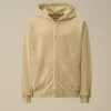 Diagonal fleece-Sweatshirt med huva och boxig passform