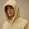 Diagonal fleece-Sweatshirt med huva och boxig passform
