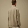 Diagonal Raised Fleece-Sweatshirt med halv dragkedja och Lens-motiv
