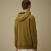 Diagonal upphöjd fleece-Sweatshirt med huva