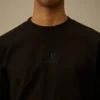 Diagonal upphöjd fleece-Sweatshirt med rund hals