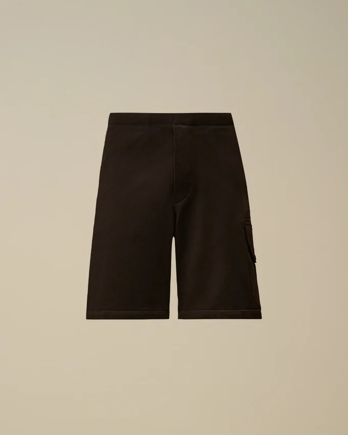 Diagonala, upphöjda fleece-cargoshorts