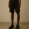 Diagonala, upphöjda fleece-cargoshorts