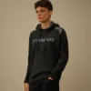 Dubbelfärgad hoodie i bomullschenille