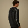 Dubbelfärgad hoodie i bomullschenille