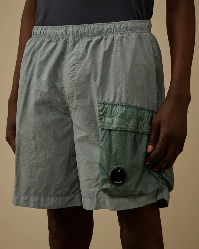 Flatt Nylon cargo swim shorts med blandade linser