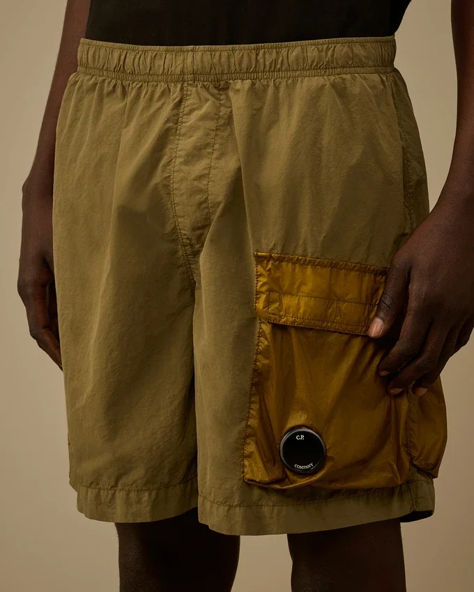 Flatt Nylon cargo swim shorts med blandade linser