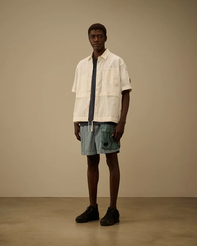 Flatt Nylon cargo swim shorts med blandade linser