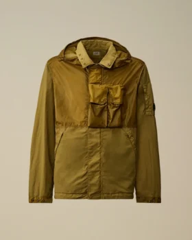 Flatt Nylon Mixed Hooded Lens Jacket