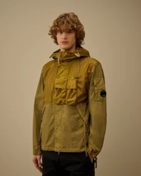 Flatt Nylon Mixed Hooded Lens Jacket